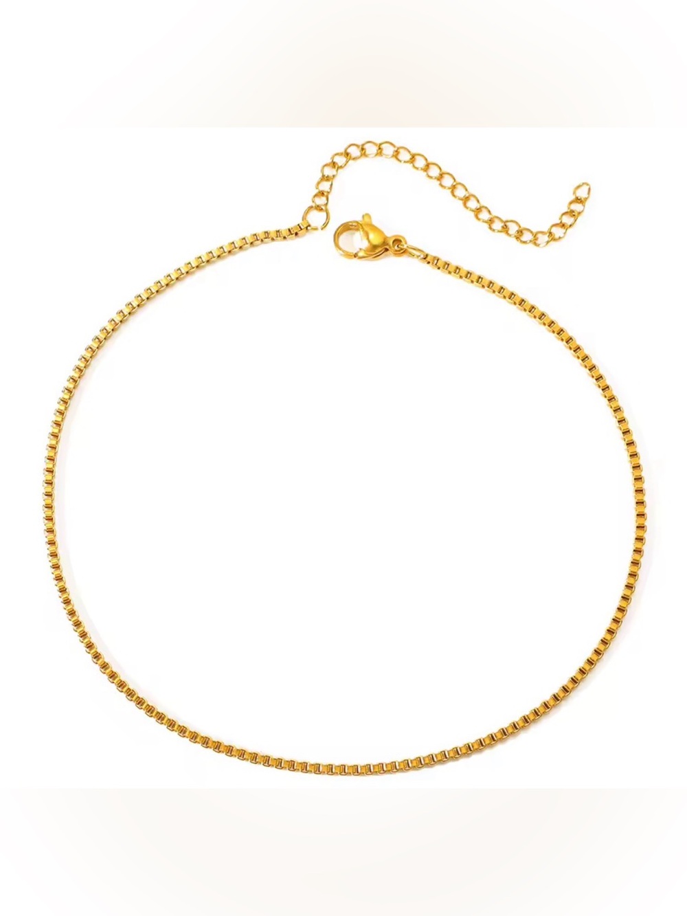 •Anklet•Classic Gold Box Chain Anklet for Women